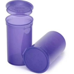 19 Dram Violet Plastic Pop Top Container, 225/cs