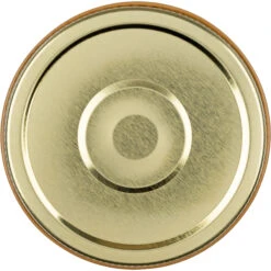 16 Oz. Clear Glass Mayo Jar W/ Gold Button Metal Cap W/ Plastisol Liner, 70mm 70G-450 -Wessco Shop 70mm 70g 450 gold button metal cap with plastisol liner 30wg73 3 2