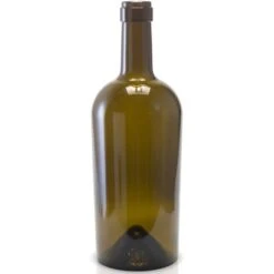 750 Ml Antique Green Bordeaux Wine Bottles, Punted Bottom, Cork, 12/cs