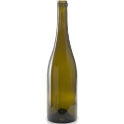 750 Ml Antique Green Andante Burgundy Wine Bottles, Punted, Cork, 3.244" Dia.,12/cs