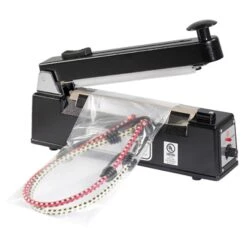 8" Impulse Sealer W/Cutter, Hand Operated, 1/16" Seal, Up To 12 Mil Thickness