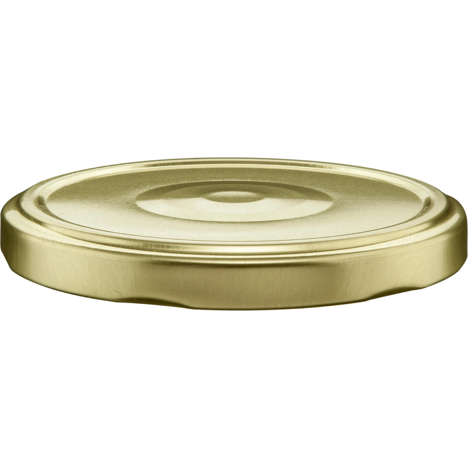 16 Oz. Clear Glass Straight Sided "Salsa" Jar W/ Gold Button Metal Lug Cap W/ Plastisol Liner, 82mm 82-2040 - Image 5