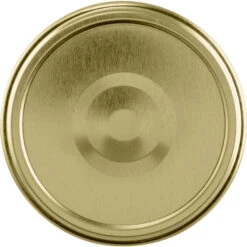 16 Oz. Clear Glass Straight Sided "Salsa" Jar W/ Gold Button Metal Lug Cap W/ Plastisol Liner, 82mm 82-2040 -Wessco Shop 82mm 82 2040 gold button metal lug cap with plastisol liner 30wl12 3 1