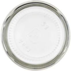 8 Oz. Clear Glass Mayo Jar W/ Gold Metal Lug Cap W/ Plastisol Liner, 58mm 58-2020 -Wessco Shop 8oz clear glass mayo jar 58mm 58 2020 99g623 3