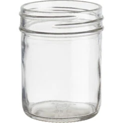 8 Oz. Straight Sided Glass Jar, 70mm 70-450, 12/cs