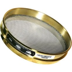 No. 14 Mesh Testing Sieve, 8" Dia., 1" Depth (Half), Brass Frame, SS Wire Cloth