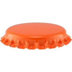 Orange Beer Bottle Caps, Oxygen Absorbing, 26 Mm Pry-Off Crown, 10,000/cs