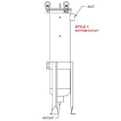 Size #1 (15" Basket Depth) Carbon Steel Filter Vessel