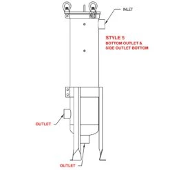 Size #1 (15" Basket Depth) Carbon Steel Filter Vessel -Wessco Shop outlet style 5 1 1