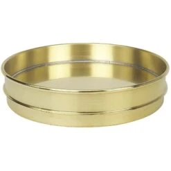12" Brass Sieve Pan, 1-5/8" Depth (Half) With Extended Rim