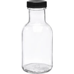 8 Oz. Clear Glass Stout Bottle, 38mm 38-405, 12/cs -Wessco Shop s a0008 200c1c 6