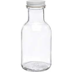 8 Oz. Clear Glass Stout Bottle, 38mm 38-405, 12/cs -Wessco Shop s a0008 200c1c 7