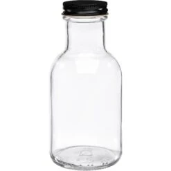 8 Oz. Clear Glass Stout Bottle, 38mm 38-405, 12/cs -Wessco Shop s a0008 200c1c 8