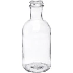 16 Oz. Clear Glass Stout Bottle, 38mm 38-405, 12/cs