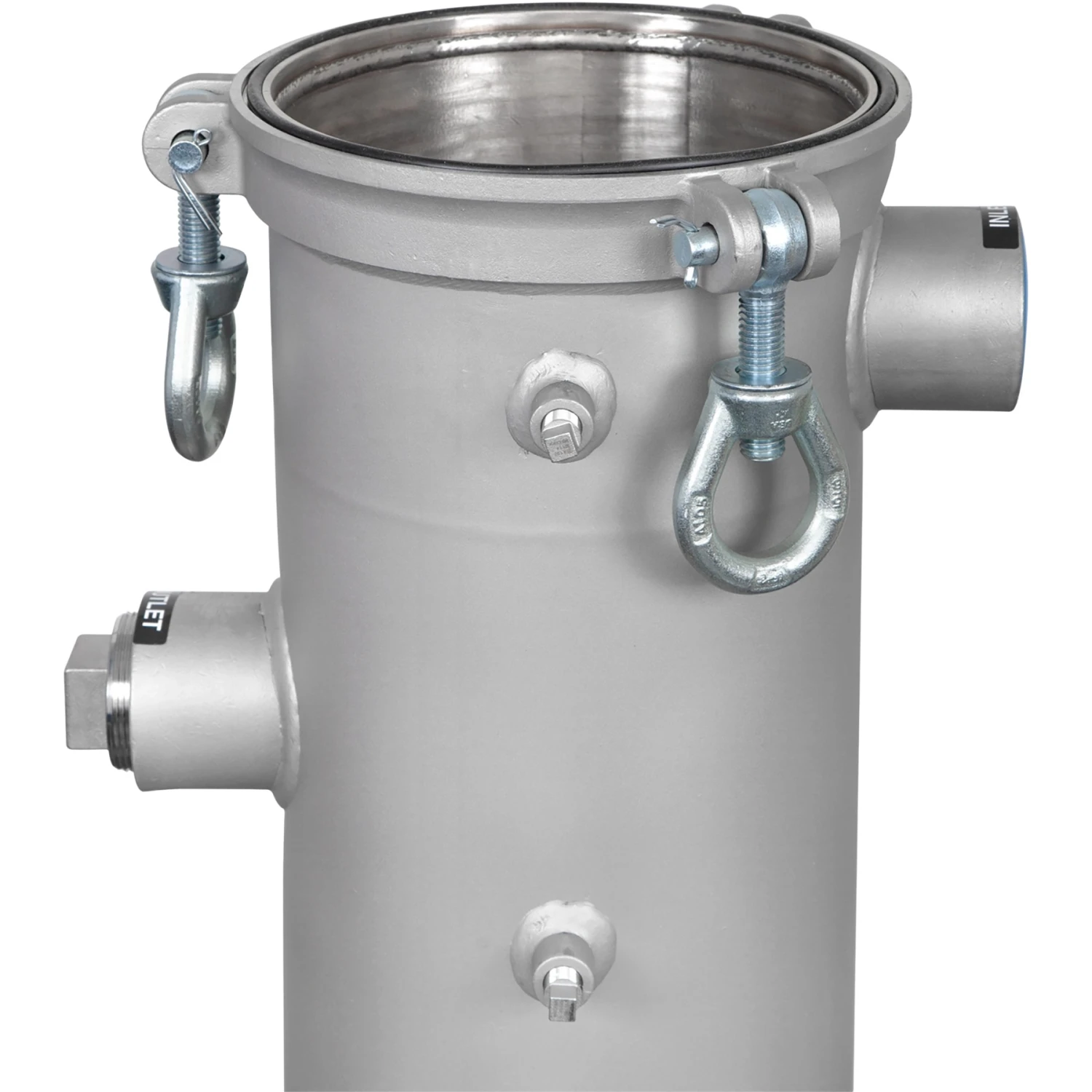 Size #2 (30" Basket Depth) 304 Stainless Steel Filter Vessel, 2" NPT, Universal Outlet, DP Ports - Image 4