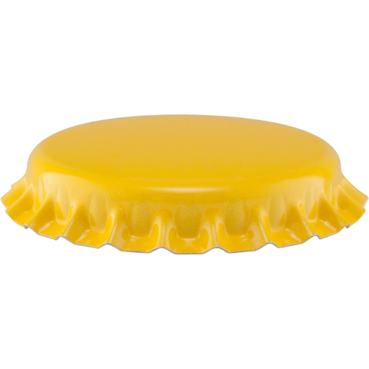 Yellow Beer Bottle Caps, Oxygen Absorbing, 26 Mm Pry-Off Crown, 10,000/cs 3 Yellow Beer Bottle Caps, Oxygen Absorbing, 26 Mm Pry-Off Crown, 10,000/cs